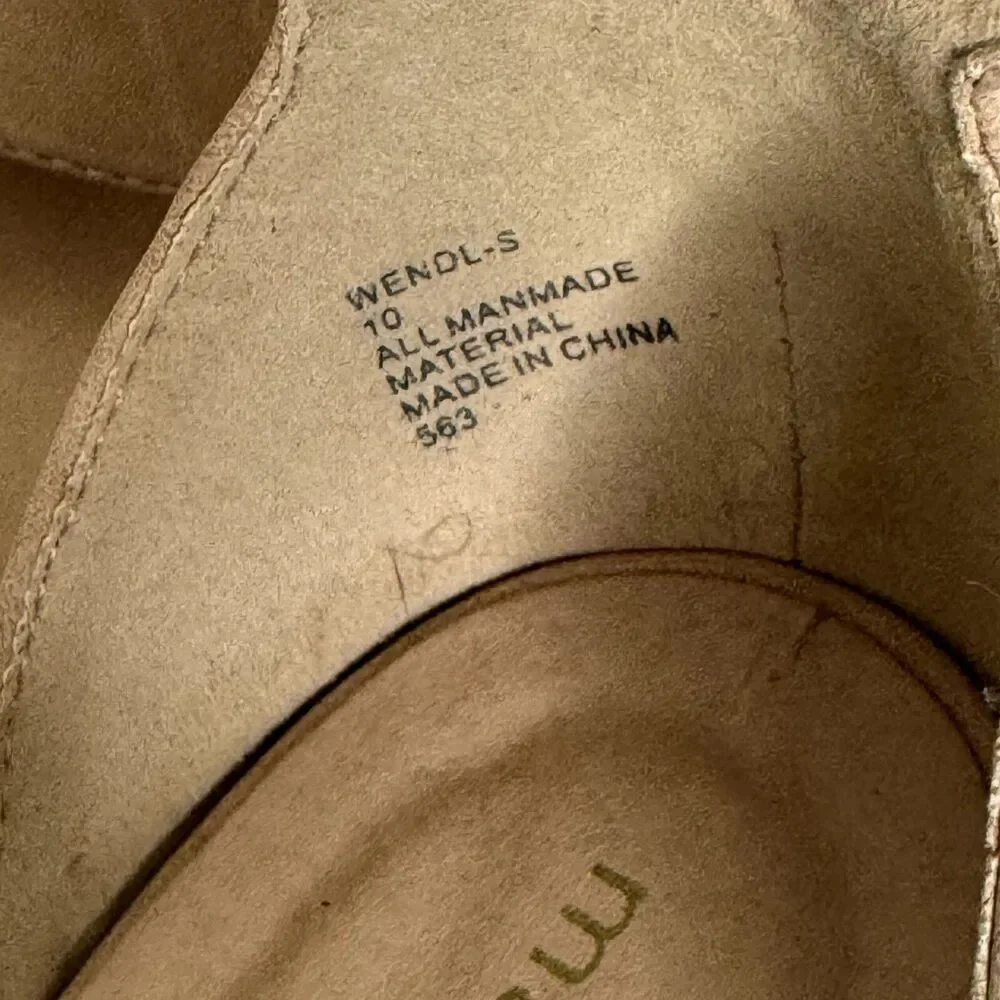 Madden Girl Faux Leather Wedge Heel Sandals Shoes Tan 10